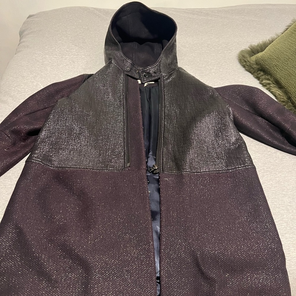 Sandro Black and Dark Purple Jacket